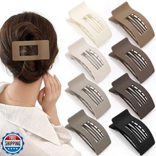 Obeoby 8 PCS Flat Hair Clips for Women, Medium Lay Flat Claw Clip