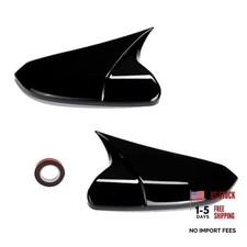 Compatible with 2016-2021 Honda Civic Side Ox Horn 10th OX Horns -Pair Black