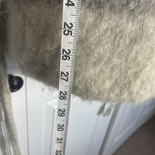 Giacca donna Alafoss Icewool vintage anni 80 piccola beige marrone 100% lana vergine zip - Foto 7 di 11