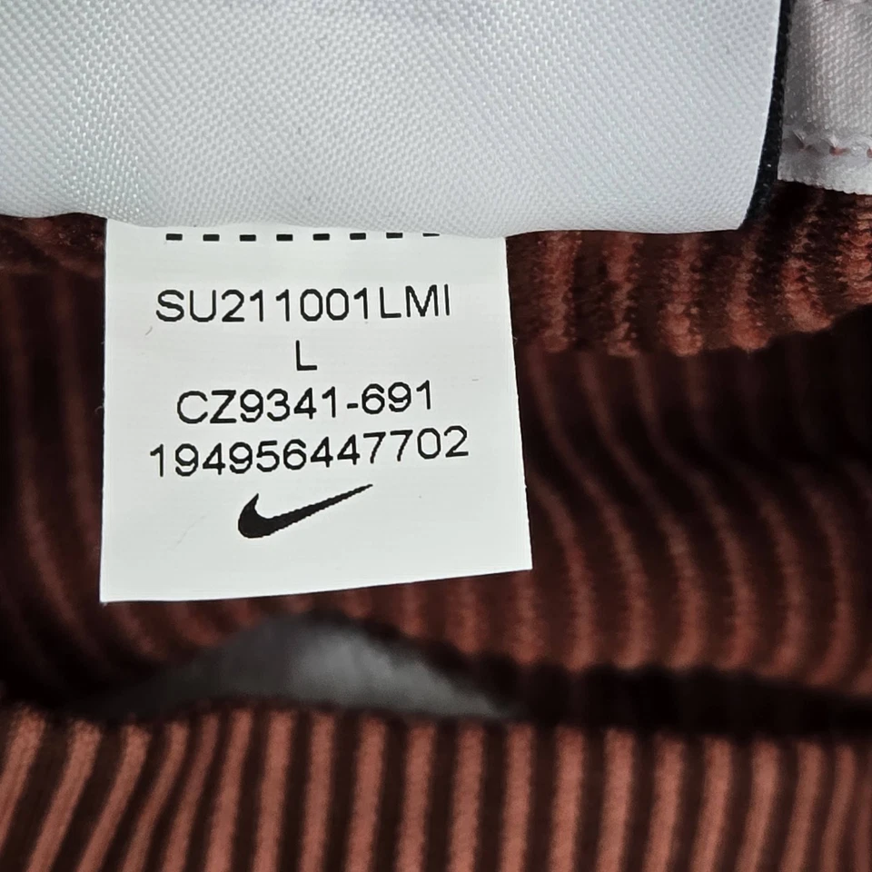 Camiseta sin mangas Nike para mujer L marrón nailon poliéster rayas ropa deportiva logotipo aire Foto 4 de 4