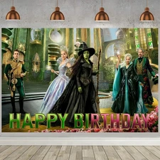 Wicked for Good Party Supplies Backdrop Banner Poster Vinyl Birthday Decor