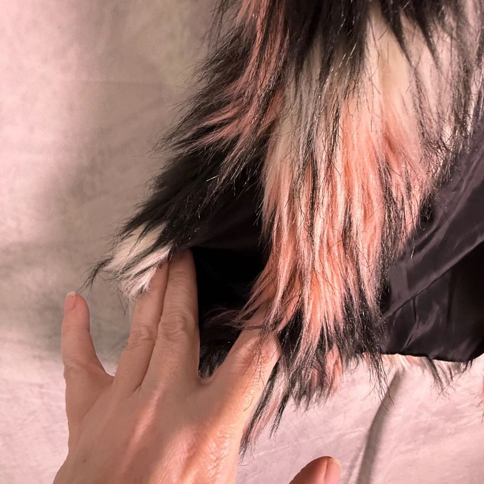 Chaleco de piel sintética vintage Y2 para mujer talla S rosa indie glamour cibernético gótico psicodélico Foto 4 de 4