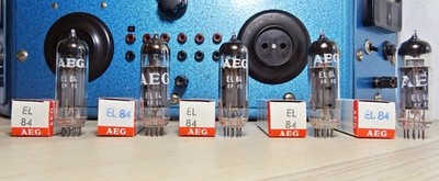 Konvolut 5x Röhre EL84 AEG (Sovtek) ungebraucht / NOS geprüft