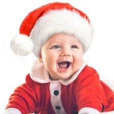 Baby Santa Hat: Christmas Hat for Infant Newborn - Extra Thicken Classic Fur ...