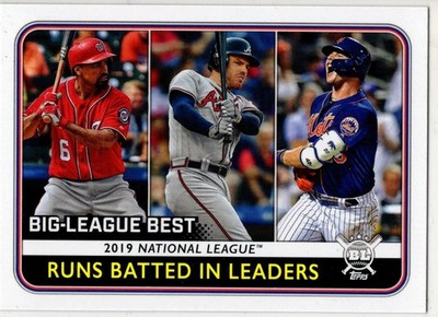 2020 Topps Baseball Big-League Best No. 244 Runs Batted In Leaders