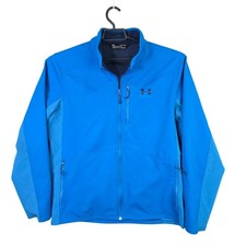 Mens Under Armour Blue ColdGear Infrared Shield 2.0 Jacket Full Zip Polyester XL