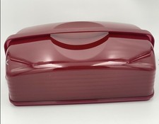 Tupperware XXL Super Bäcker breiter Kuchenbehälter Tortenbehälter bordeux rot