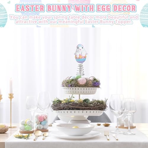 Easter Bunny Miniature Tree Topper Ornaments Easter Tree Topper Decorations 4 - Picture 4 of 7