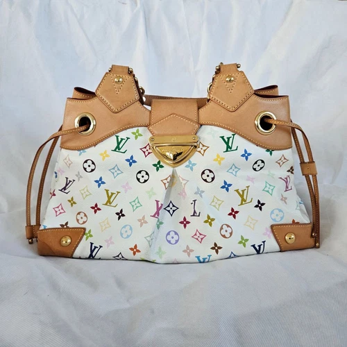 LOUIS VUITTON（LV） BORSA URSULA LOUIS VUITTON BIANCA MULTICOLORE MONOGRAM TELA