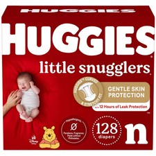 Huggies Little Snugglers Diapers Giant Pack - Size Newborn (128ct) 0.25 per diaper