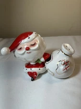 Vintage 1959 Holt Howard Magnetic Santa & Toy Bag Salt & Pepper Shakers, Japan