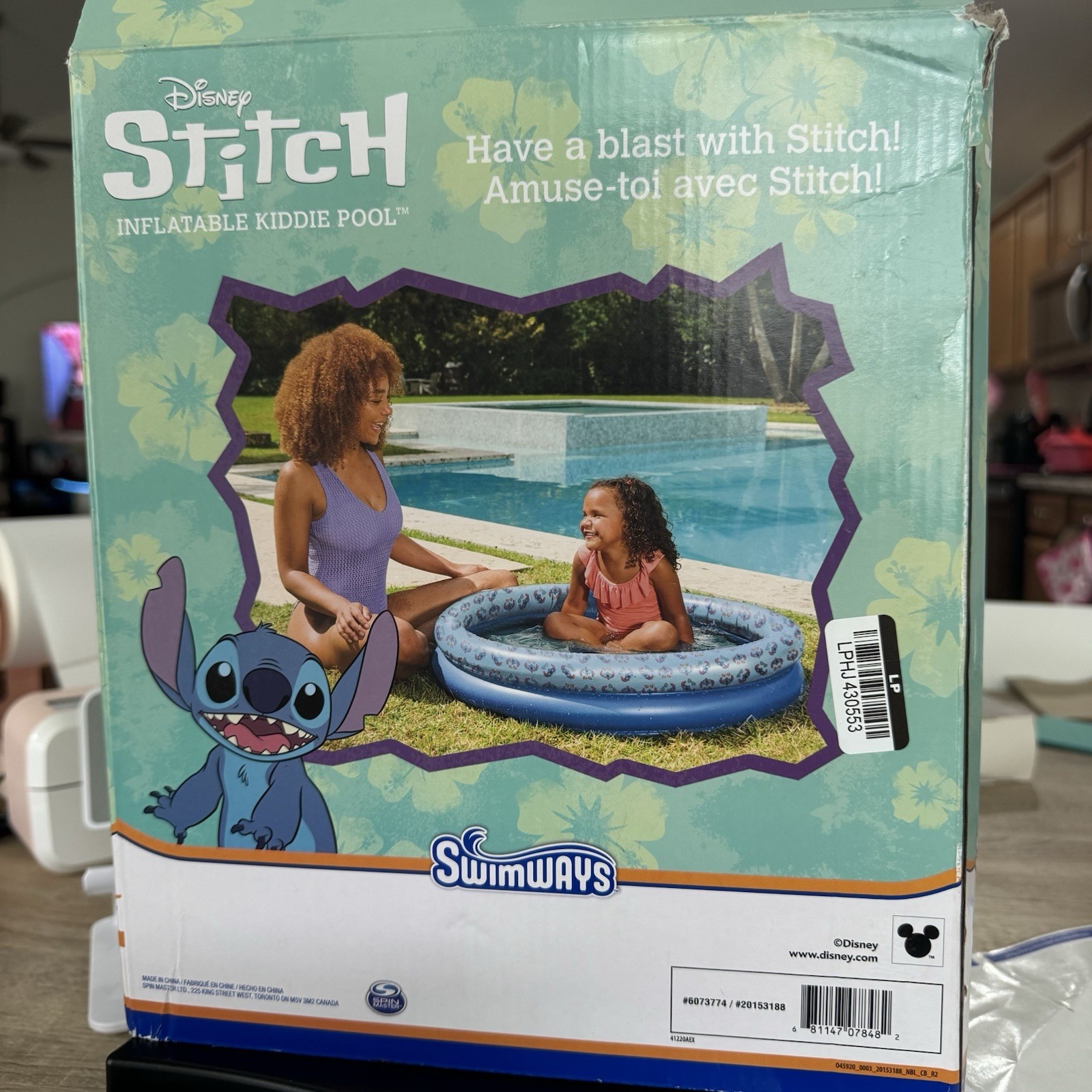 Disney Stitch Inflatable Kiddie Pool – Kids Outdoor Paddling Pool
