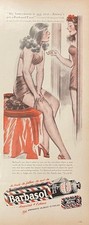 1946 Vintage Original Rare Barbasol Shaving Cream Sexy Pin Up Noir Nostalgic AD