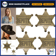 Adult Deputy Sheriff Badge - Western Cowboy Police Cosplay Metal Pin Accessory