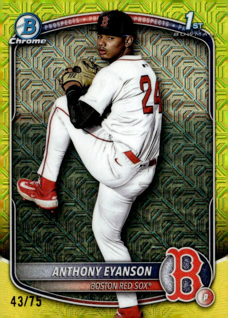 2025 Bowman Chrome Draft Mega Box Yellow Refractors #BDC116 Anthony Eyanson /75