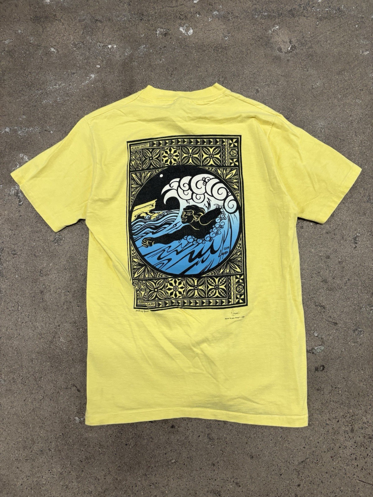 70s - 80s VINTAGE LIGHTNING HAWAII SURF BRAND T-SHIRT MEN SZ Medium HANG TEN