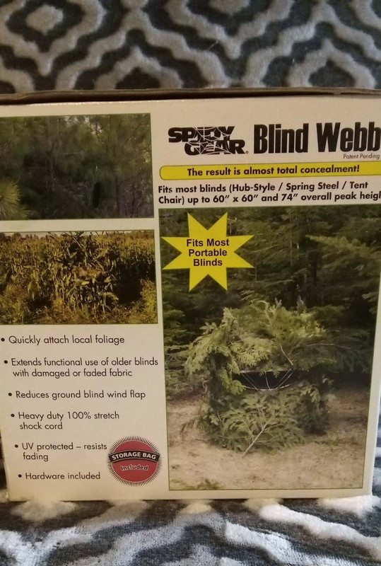 NEW Spidy Gear Hunting Blind Webb to Attach Local Foliage