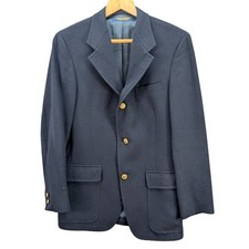 Brooks Brothers Brooksgate Made In USA Vintage Patch Pocket Navy Blazer Size 37R