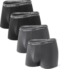 DAVID ARCHY Men's Boxers, Men's Briefs, Men's Trunks Underwear Bamboo Mens Boxe