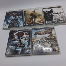 PS3 Game Lot of 5 - Bayonetta, COD MW3, Batman Arkham City, Assassin's Creed