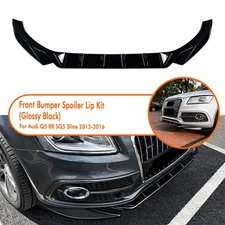 Front Bumper Spoiler Lip Splitter Kit For Audi Q5 8R SQ5 2013-2016 2014 Black