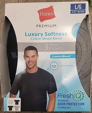 Hanes Men Crew neck T-Shirt 3-Pack ComfortSoft 100 Cotton Heavyweight Tee Plain