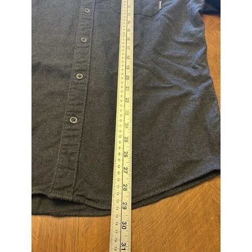 Eddie Bauer homme Eddie's Favorite flanelle coupe classique grand coton gris uni - Photo 11/13