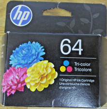 NEW FACTORY SEALED HP 64 TRI COLOR INK CARTRIDGE EXP OCT 2027 FREE SHIPPING