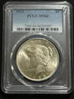 1923 P Peace Silver Dollar $1 PCGS MS64 - Premium Gem Brilliant Luster