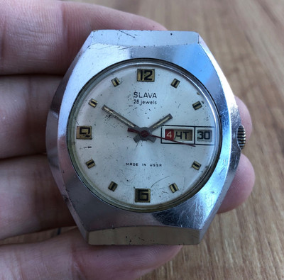 Uhr Slava Armbanduhr UdSSR SSSR Sowjetisch Vintage Selten