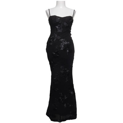 Abendkleid, Größe: L, Schwarz, Elasthan/Polyester, Blumen, Spitze, Damen #Wlw