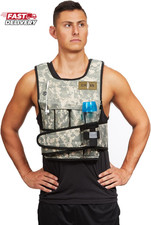20LBS - 140LBS Adjustable Weighted Vest with Shoulder Pads Option for Men and Wo