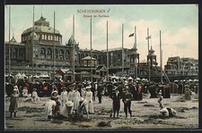 Ansichtskarte Scheveningen, Strand en Kurhaus...