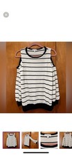 NWOT Cold Shoulder Striped Sweater
