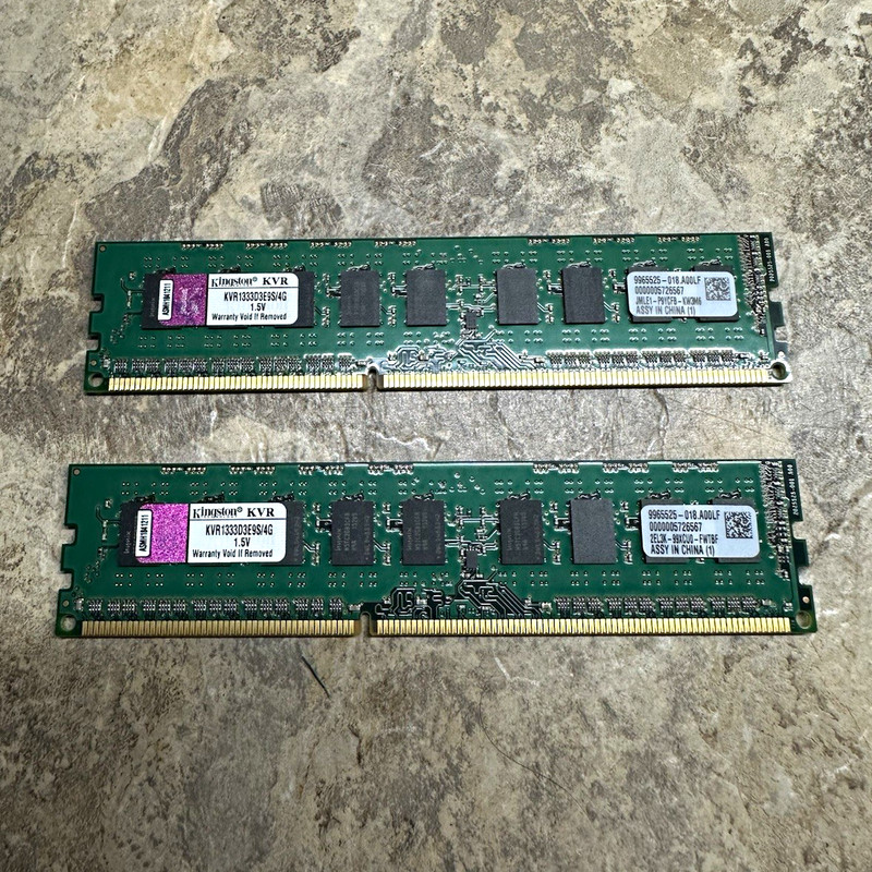 Kingston KVR DDR3-1333 PC3-10600 ECC DIMM 8GB (2x4GB) 240-Pin KVR1333D3E9S/4G