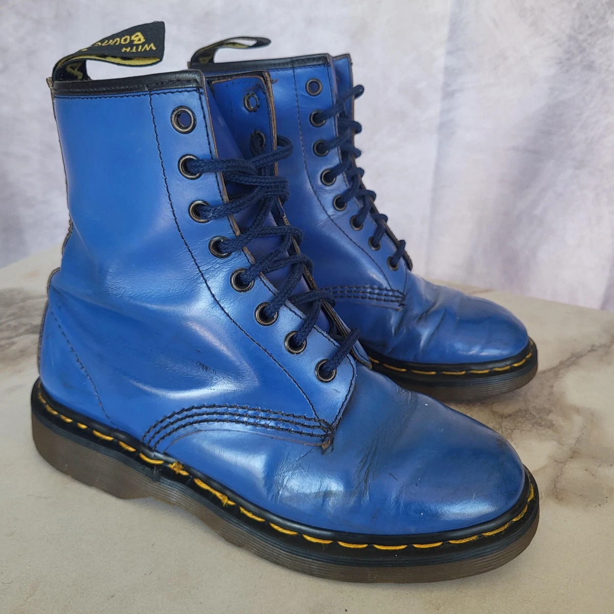 Dr. Martens Blue Solid Boots for Women for sale | eBay