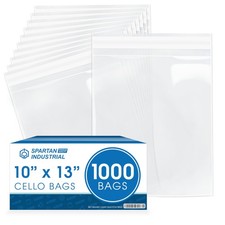 - 10" X 13" 1000 Count Crystal Clear Resealable Cello Poly Bags for Packagi...