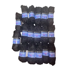 Lot of 17 skeins Berroco Chinchilla Black Yarn Color 753472 Dye Lot 41 Rayon