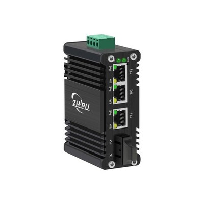 Industrial 3-Port 30W PoE Switch with 1- Port 1000Base-X SC, Single Mode Giga...
