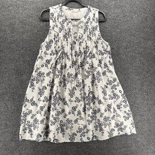 Doe and Roe Dress Womens L White Floral Prairie Cottagecore Boho Peasant Summer