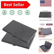 Minimalist Aluminum Alloy Business Card Holder - Easy Access for Professionals