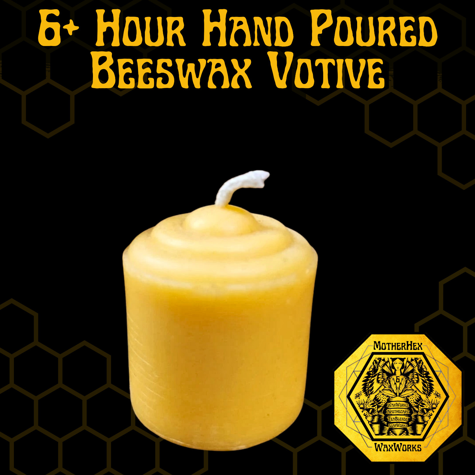 Straight From the Hive 6+ Hour Hand Poured Beeswax Votive