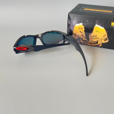 Vintage 90s Oakley Plate Silver Orange Glasses Outdoor Polarized