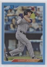 2020 Bowman Heritage Chrome Prospects Blue Refractor 35/99 Grant Lavigne 5x8