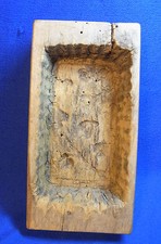 Antique German Wood Carved Butter Mold #x2