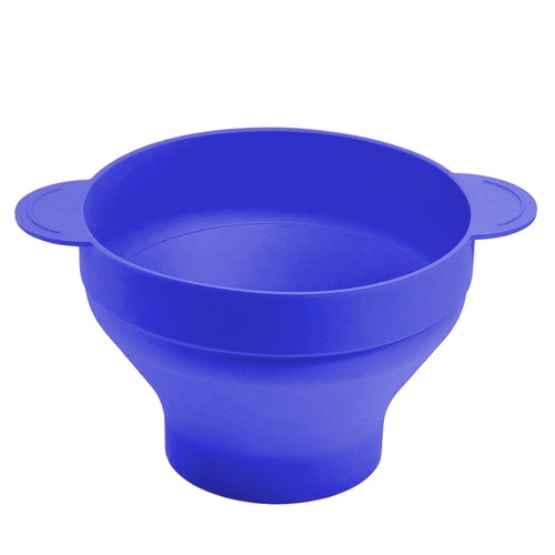 Silicone Microwave Popcorn Bowl Bucket DIY Fruit Dish Family - Picture 2 of 12