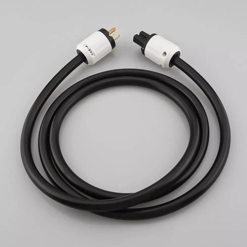 Audiophile OFC US Schuko AU HiFi Audio Power Cable IEC C15 AC Mains Supply Wire - Image 2 of 4