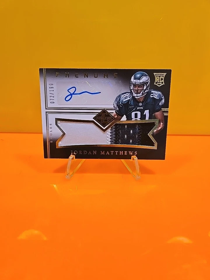 2014 Panini Limited Phenoms /199 Jordan Matthews #184 Rookie Auto RC RPA - Image 2 of 4