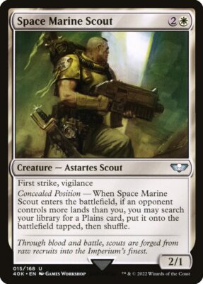 1x Space Marine Scout - NM - Warhammer 40,000 - SPARROW MAGIC MTG