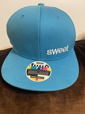 Premium Solid Fitted Cap Baseball Cap Hat, Flat Bill / Brim SWEET 7 1/8
